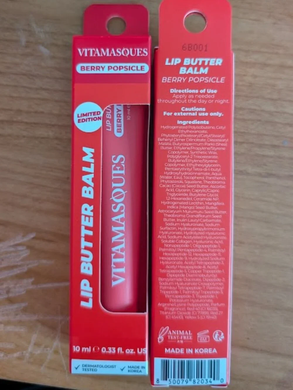 NIB Vitamasques Berry Popsicle Tinted Lip Butter Balm